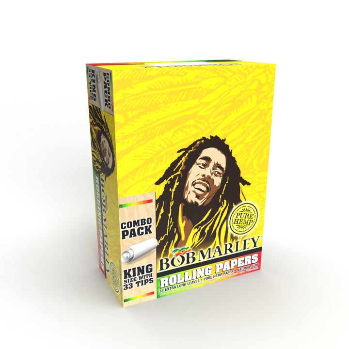 Bob Marley® Pure Hemp - Rolling Paper - 33 Tips  - King Size