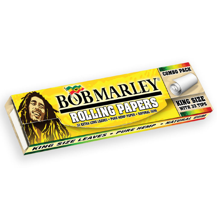Bob Marley® Pure Hemp - Rolling Paper - 33 Tips  - King Size